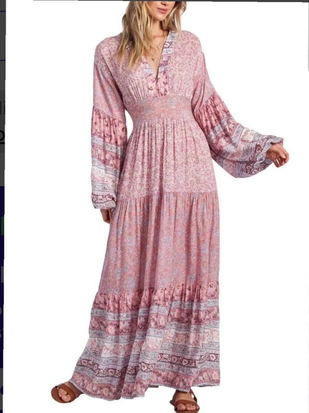 Billabong Cosmos Maxi Dress Size Large Like NEW! Really Pretty!
